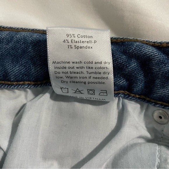 JBD JUST BLACK DENIUM High Rise Destroyed Straight in Blue Medium Size 26 - Picture 6 of 8